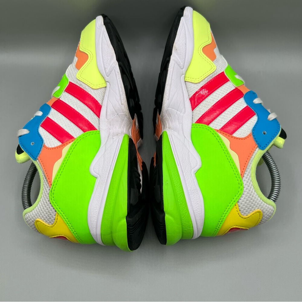 adidas Kids Neon Multicolor Sneakers - White, Neon Green, Yellow, Red, Blue - Picture 5 of 7
